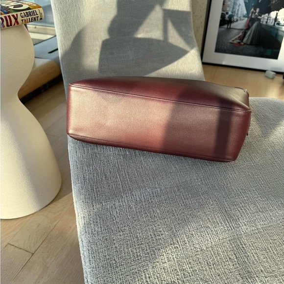 Longchamp Roseau Elegant Burgundy and Red interior Leather Tote Bag - Picture 7 of 8